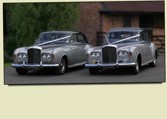 Bentley S3 Georgian Silver over Royal Blue Wedding and Prom Car Hire in 
